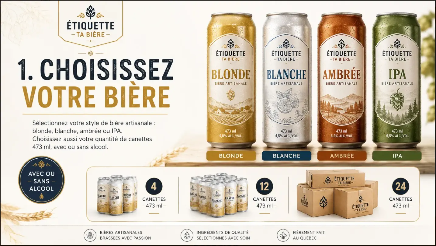 Bière personnalisée a votre image - étiquette ta canette Bière personnalisée a votre image - étiquette ta canette
