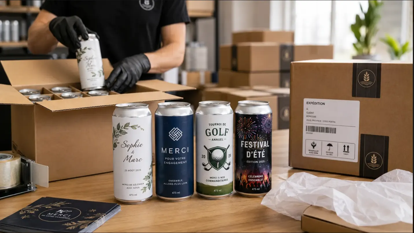 Bière personnalisée pour tournoi de golf - étiquette ta canette Bière personnalisée pour tournoi de golf - étiquette ta canette